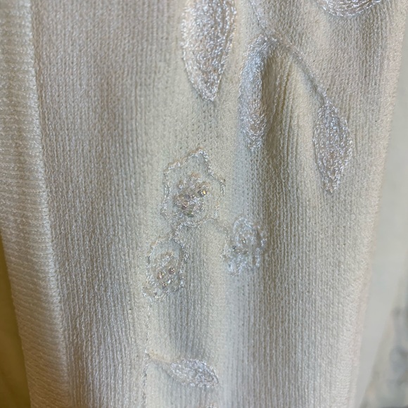 August Max Cream Sweater Cardigan Size 2X - Picture 4 of 7